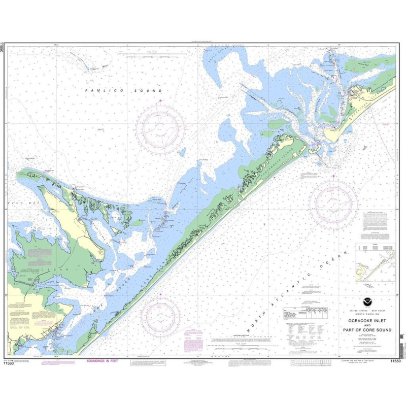 NOAA - 11550 - Ocracoke lnlet and Part of Core Sound