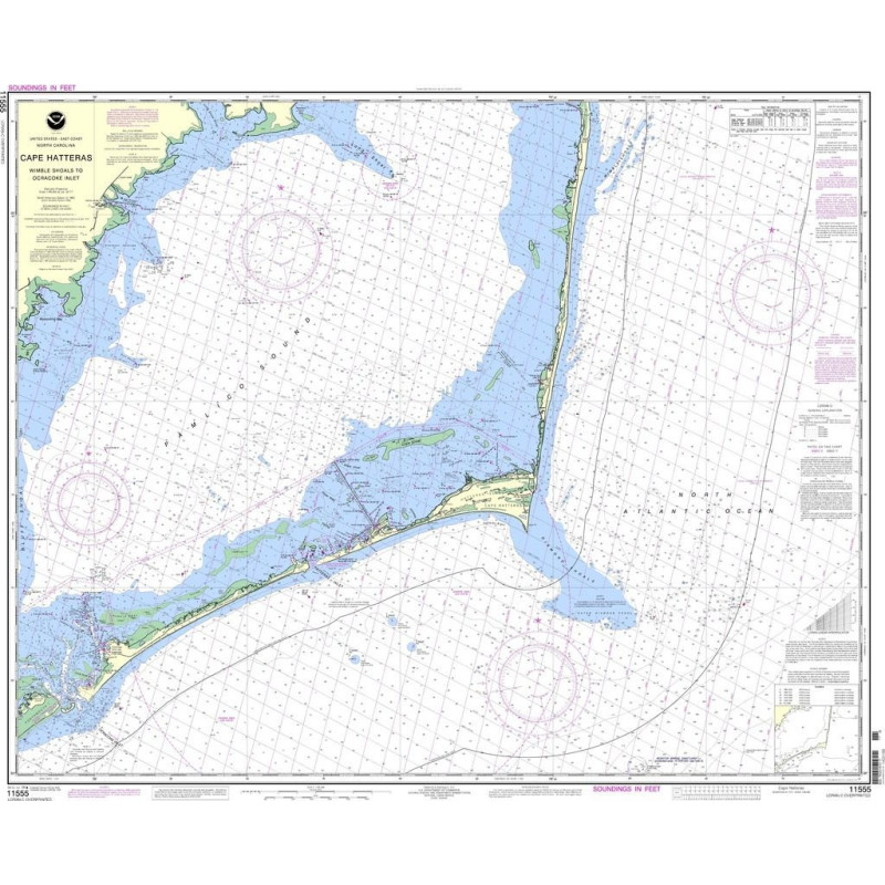 NOAA - 11555 - Cape Hatteras - Wimble Shoals to Ocracoke Inlet