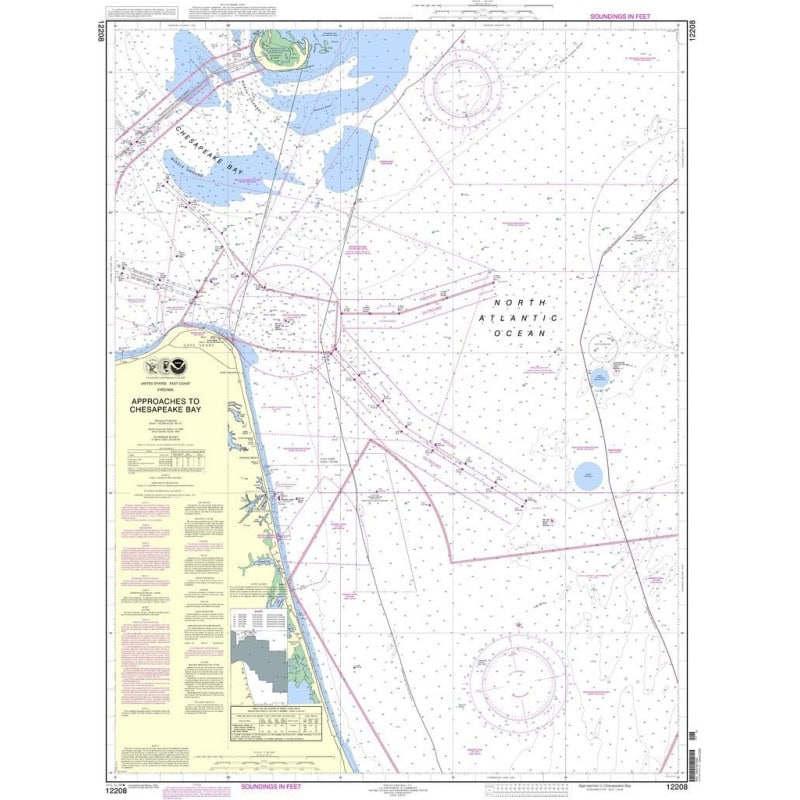 NOAA - 12208 - Approaches to Chesapeake Bay