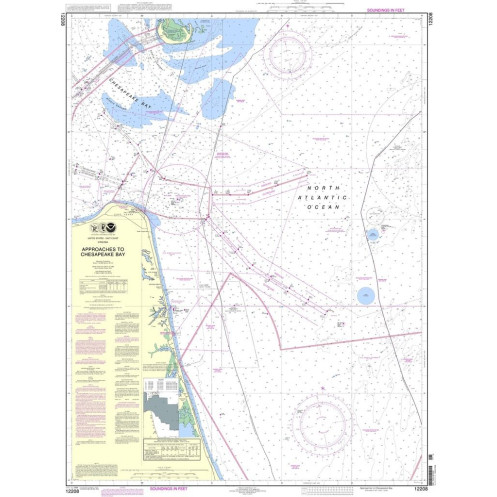 NOAA - 12208 - Approaches to Chesapeake Bay