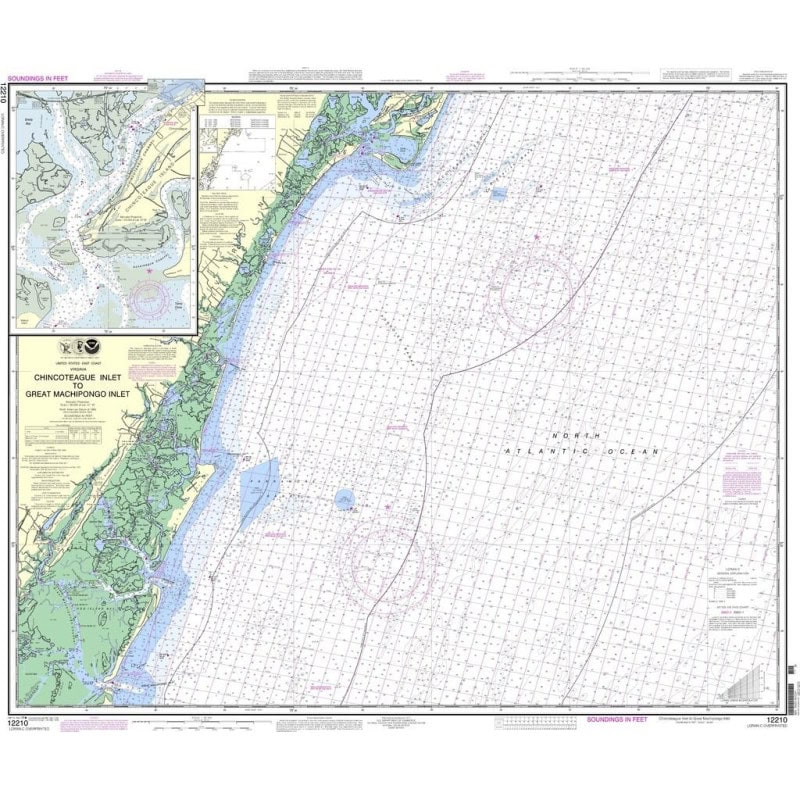 NOAA - 12210 - Chincoteague lnlet to Great Machipongo lnlet - Chincoteague Inlet