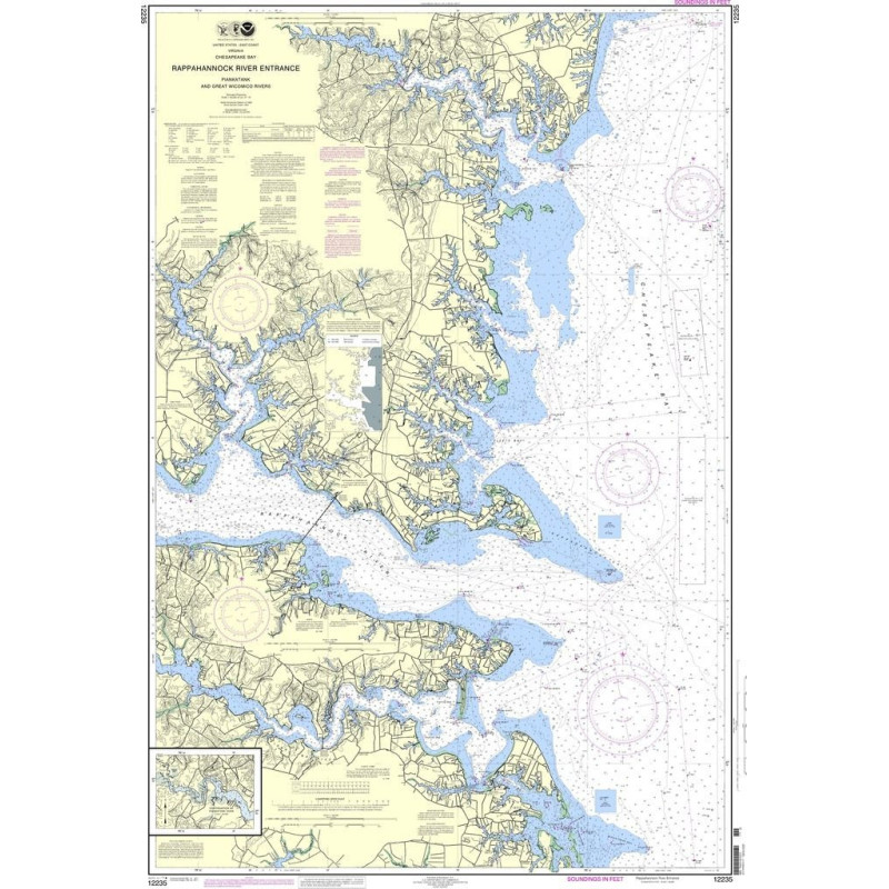 NOAA - 12235 - Chesapeake Bay - Rappahannock River Entrance, Piankatank - and Great Wicomico Rivers