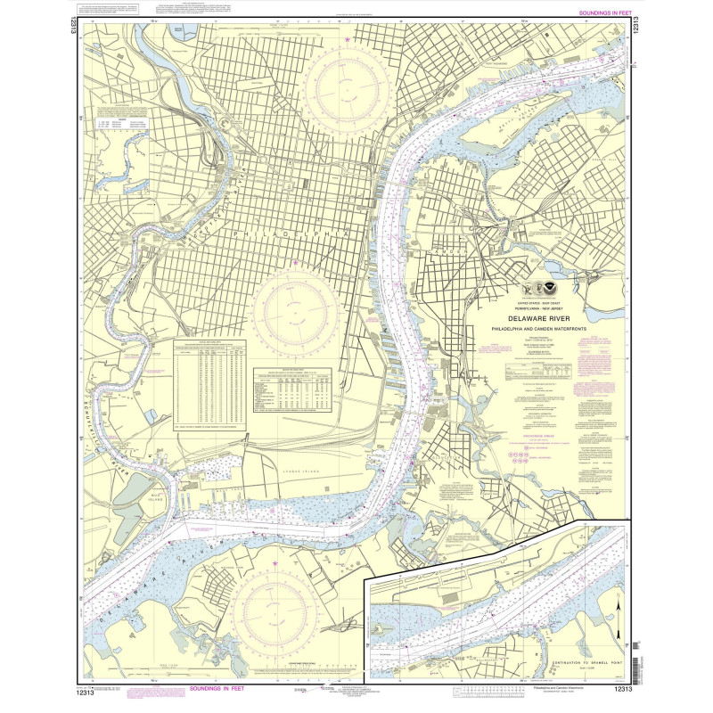 NOAA - 12313 - Delaware River - Philadelphia and Camden Waterfronts