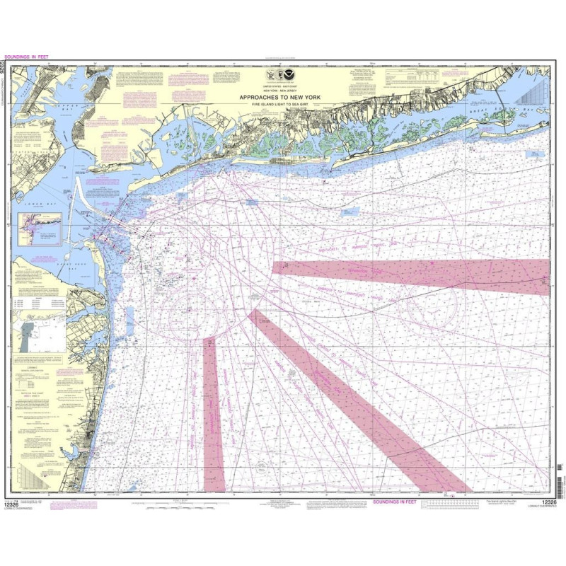 NOAA - 12326 - Approaches to New York - Fire lsland Light to Sea Girt