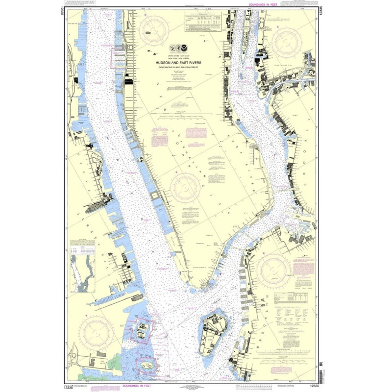 NOAA - 12335 - Hudson and East Rivers - Governors lsland to 67th Street