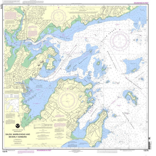 NOAA - 13276 - Salem, Marblehead and Beverly Harbors NOAA - 13276 - Salem, Marblehead and Beverly Harbors