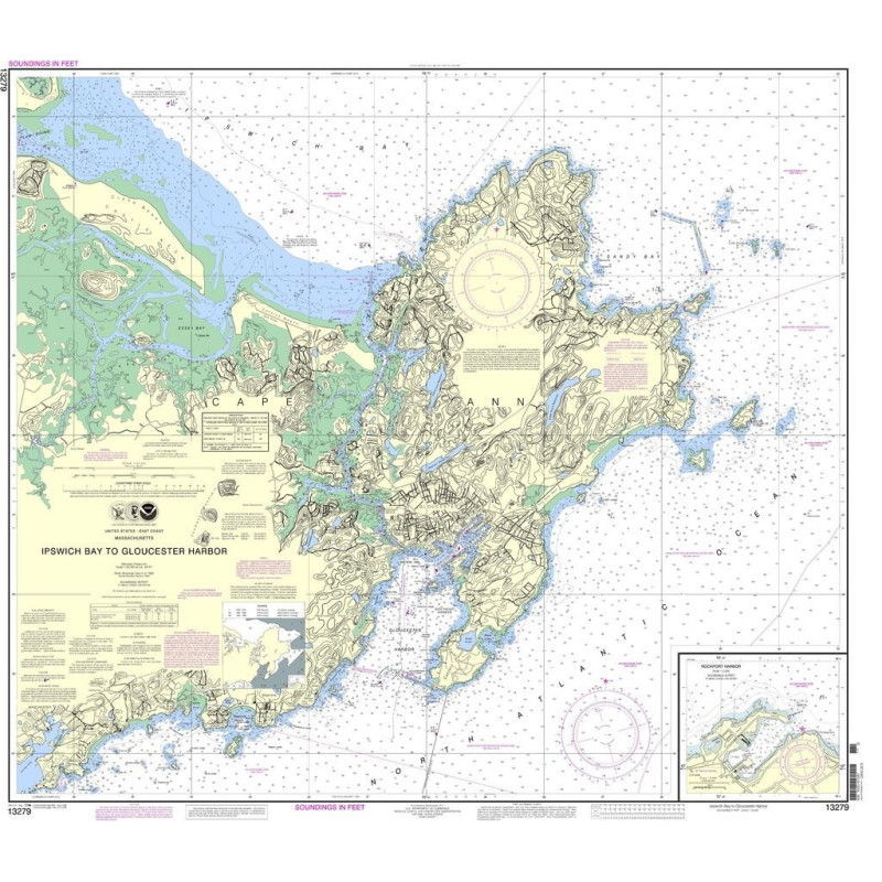 NOAA - 13279 - Ipswich Bay to Gloucester Harbor - Rockport Harbor