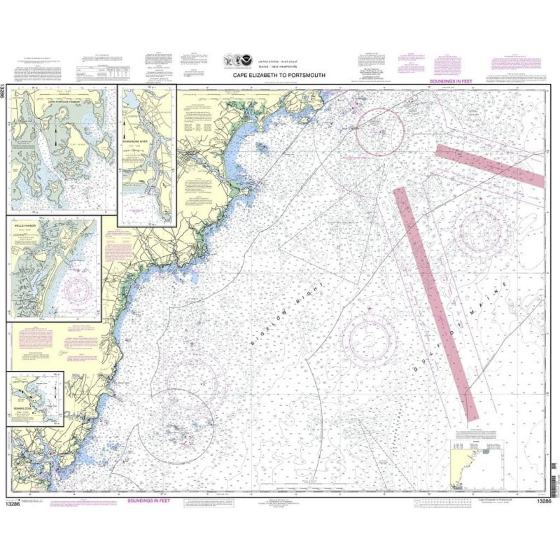 NOAA - 13286 - Cape Elizabeth to Portsmouth - Cape Porpoise Harbor - Wells Harbor - Kennebunk River - Perkins Cove