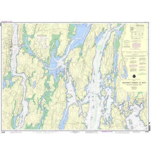 NOAA - 13296 - Boothbay Harbor to Bath, Including Kennebec River NOAA - 13296 - Boothbay Harbor to Bath, Including Kennebec River