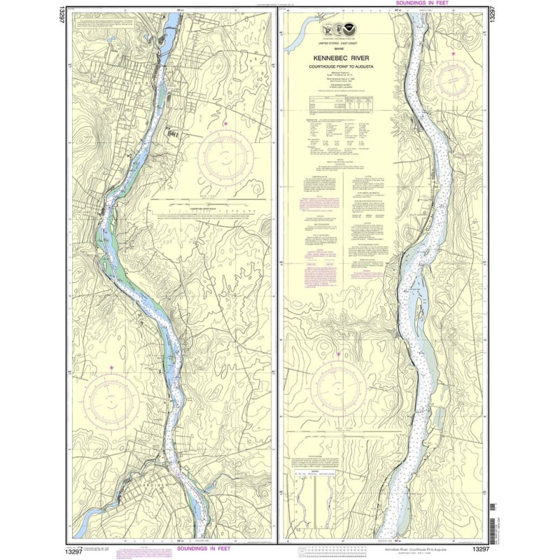 NOAA - 13297 - Kennebec River - Courthouse Point to Augusta