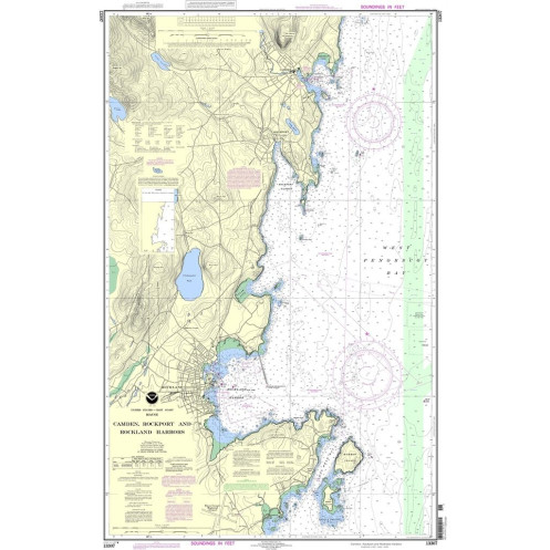 NOAA - 13307 - Camden, Rockport and Rockland Harbors