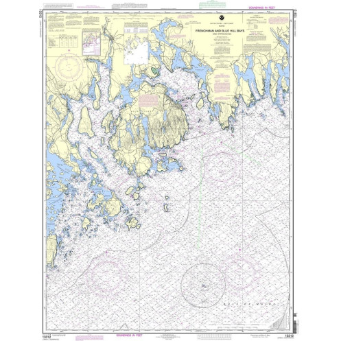 NOAA - 13312 - Frenchman and Blue Hill Bays and Approaches
