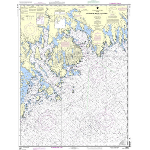 NOAA - 13312 - nautical chart - Frenchman and Blue Hill Bays and Approaches