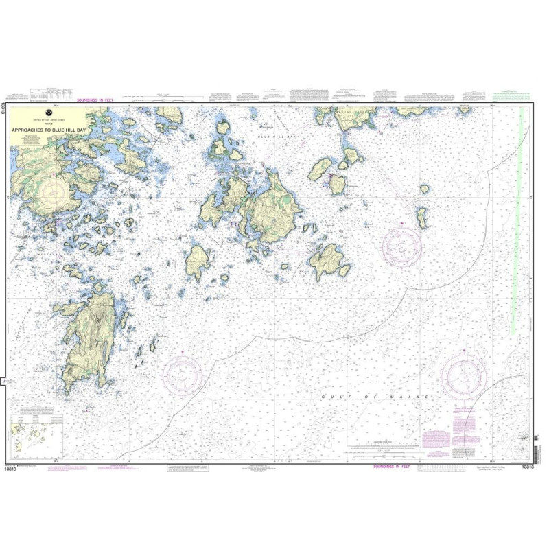 NOAA - 13313 - Approaches to Blue Hill Bay