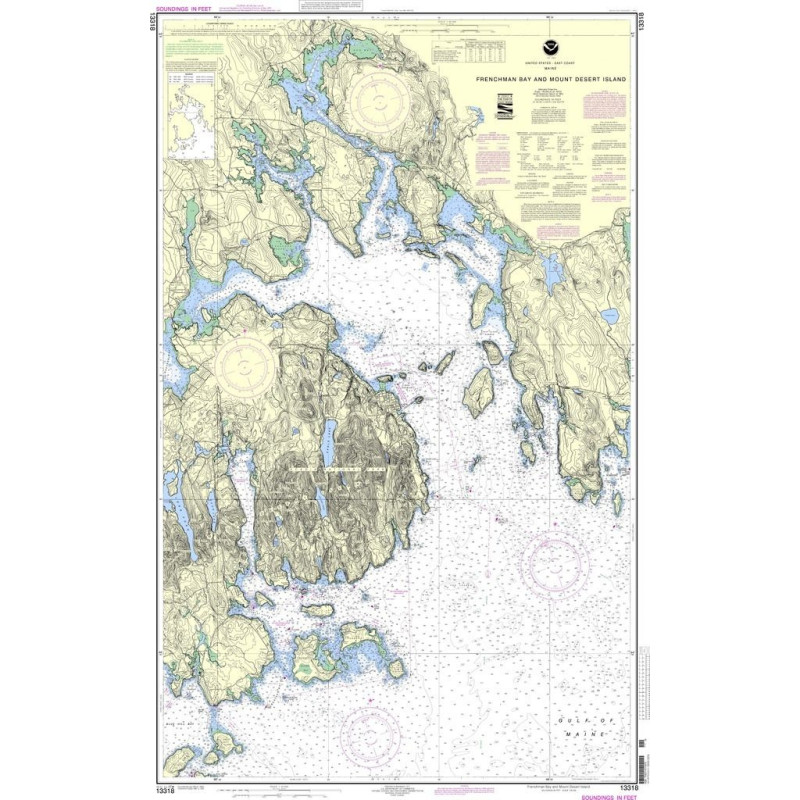 NOAA - 13318 - Frenchman Bay and Mount Desert Island