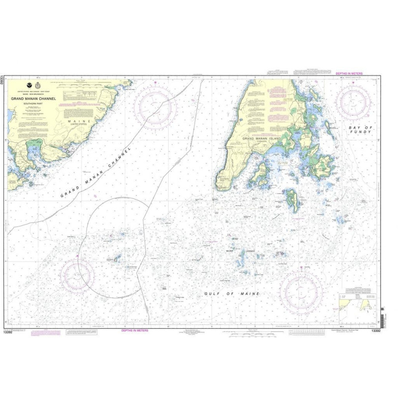 NOAA - 13392 - Grand Manan Channel - Southern Part (Metric)