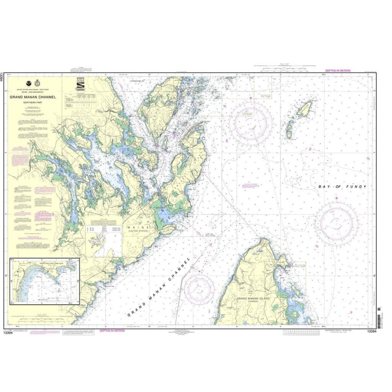 NOAA - 13394 - Grand Manan Channel - Northern Part (Metric) - North Head and Flagg Cove