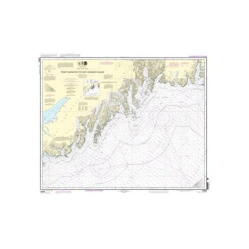 Carte marine NOAA - 16680MB - Pointe Elrington à l'île Chugach Est