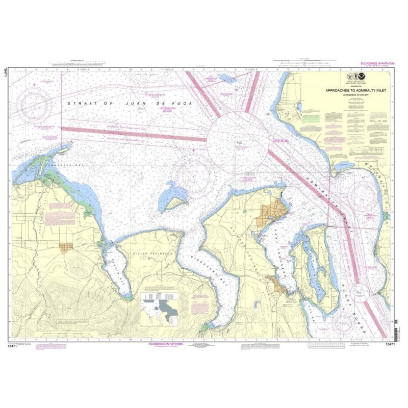 NOAA - 18471 - Approaches to Admiralty Inlet - Dungeness to Oak Bay