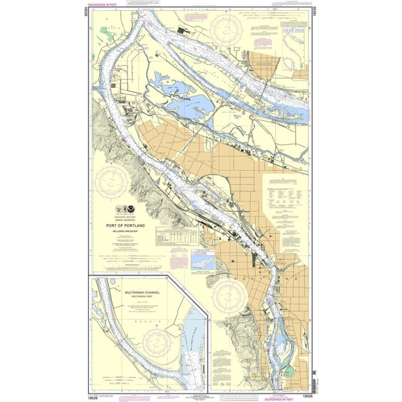 NOAA - 18526 - Port of Portland Including Vancouver - Multnomah Channel - Southern Part