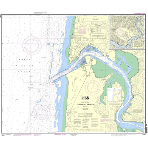 NOAA - 18581 - Yaquina Bay and River - Continuation of Yaquina River NOAA - 18581 - Yaquina Bay and River - Continuation of Yaquina River