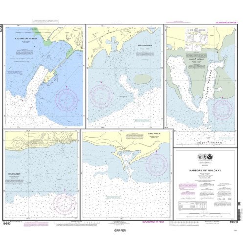 NOAA - 19353 - Harbors of Molokai - Kamalo Harbor - Kaunakakai Harbor - Kolo Harbor - Lono Harbor - Puko?o Harbor