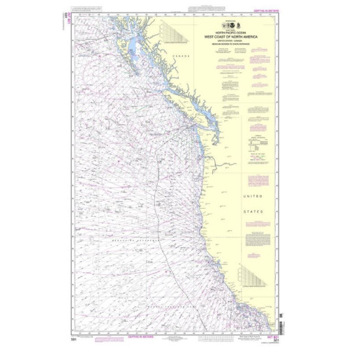 NOAA - 501 - West Coast Of North America - Mexican Border To Dixon Entrance - INT-801 West Coast Of North America - Mexican Bord