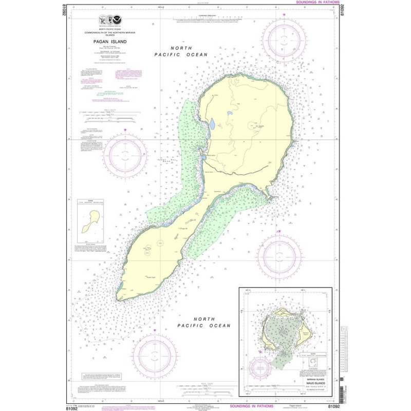 NOAA - 81092 - Commonwealth of the Northern Mariana Islands - Pagan Island - Plan: Maug Islands
