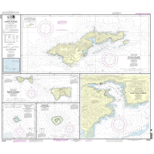 NOAA - 83484 - Samoa Islands - Manua Islands - Pago Pago Harbor - Rose Atoll - Swains Island - Tutuila Island