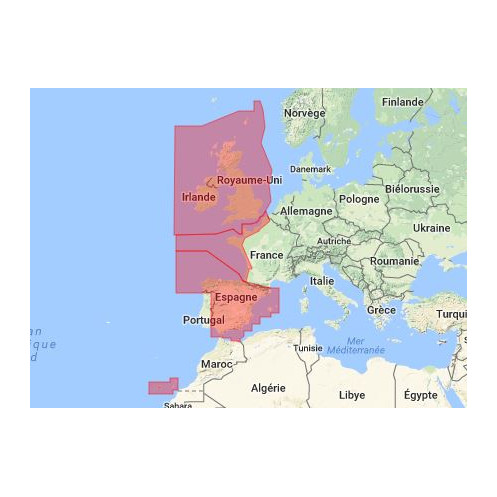 Livechart - Manche - Atlantique (Royaume-Unid / Irlande + France + Espagne)