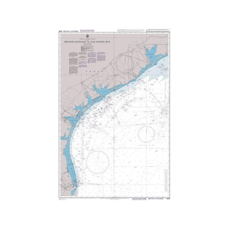Admiralty Raster ARCS - 3849 - Brazos Santiago to Galveston Bay