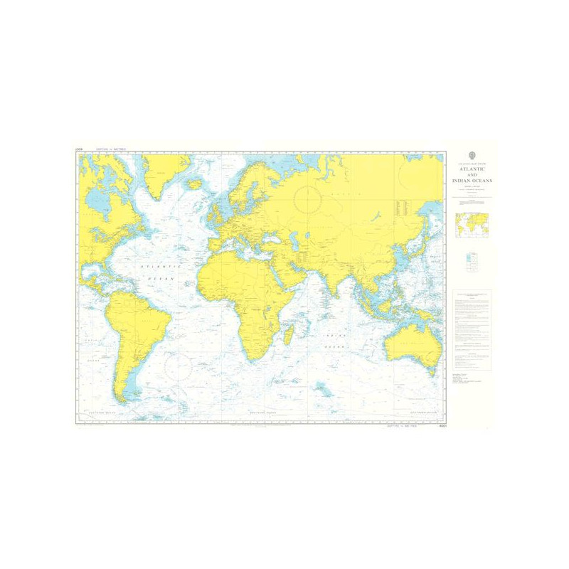 Admiralty Raster Geotiff - 4001 - A Planning Chart for the Atlantic and Indian Oceans