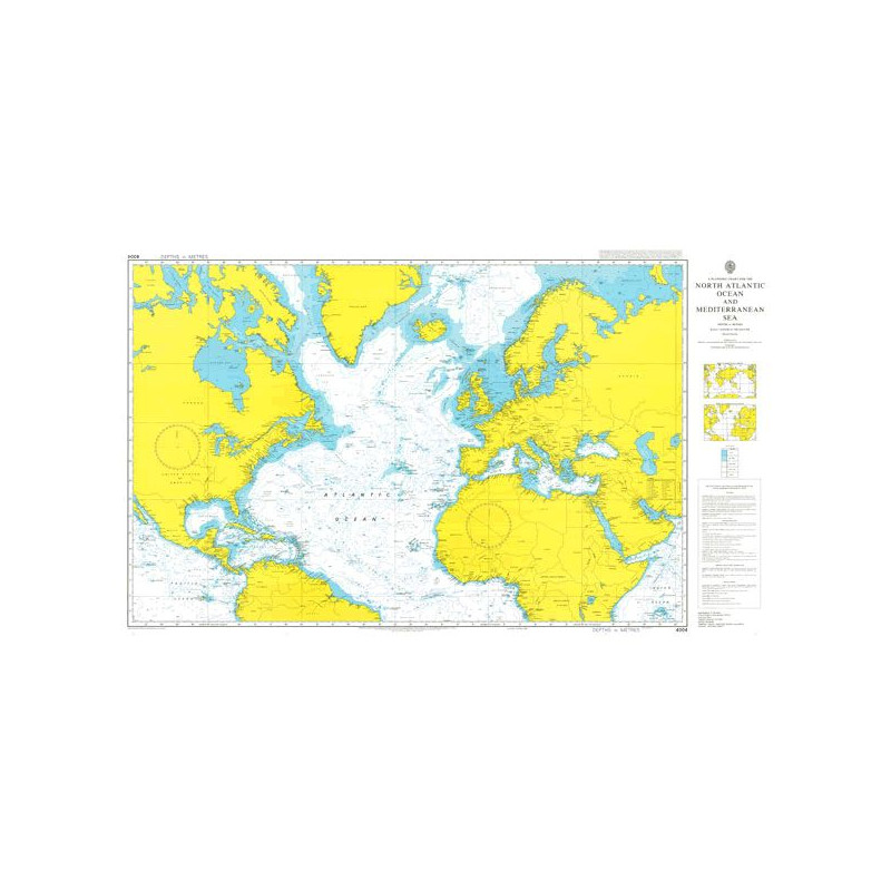 Admiralty Raster Géotiff - 4004 - A Planning Chart for the North Atlantic Ocean and Mediterranean Sea