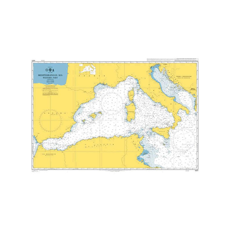 Admiralty Raster Géotiff - 4301 - Mediterranean Sea Western Part