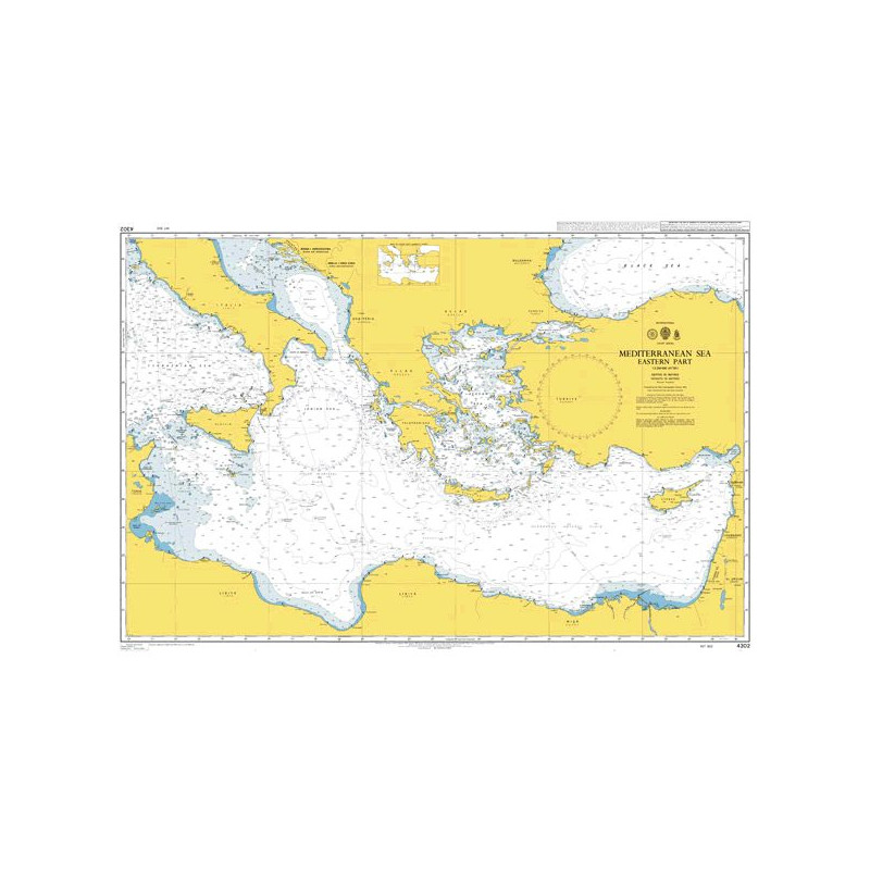 Admiralty Raster Géotiff - 4302 - Mediterranean Sea Eastern Part
