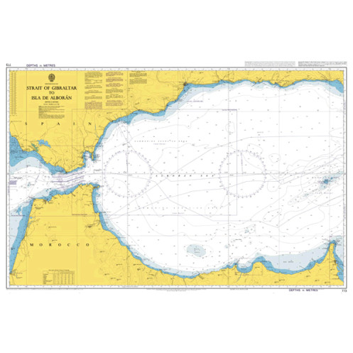 Admiralty Raster Geotiff - 773 - Strait of Gibraltar to Isla de Alboran