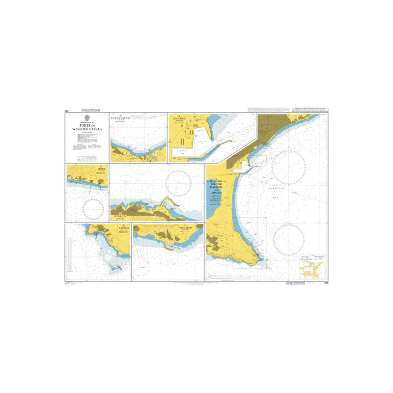 Admiralty Raster Géotiff - 849 - Ports in Western Cyprus