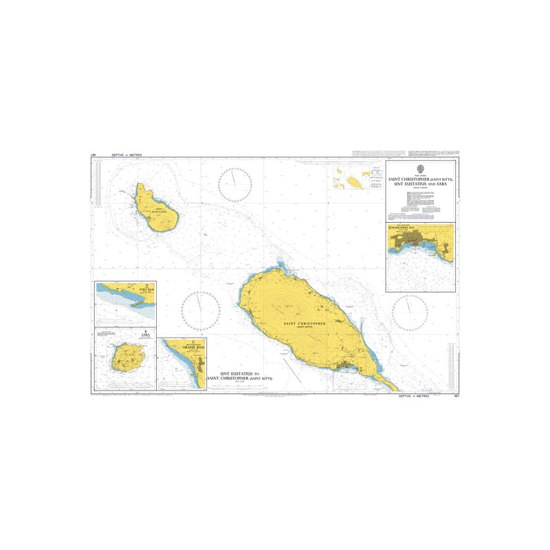 Admiralty Raster Géotiff - 487 - Saint Christopher (Saint Kitts), Sint Eustatius and Saba