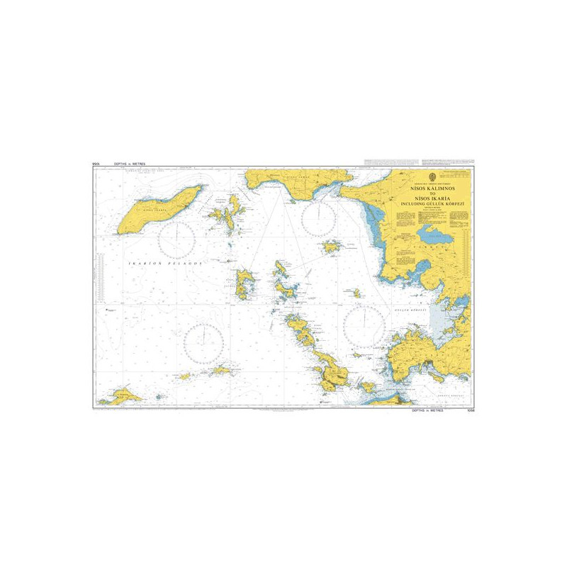 Admiralty Raster Géotiff - 1056 - Nisos Kalymnos to Nisos Ikaria including Gulluk Korfezi