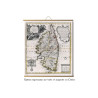 Toile tendue carte marine ancienne de la Corse en 1749