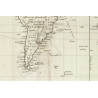 Toile tendue carte marine ancienne de l'expédition, ou voyage, de la Pérouse en 1788