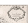 Toile tendue carte marine ancienne de la Guadeloupe en 1759