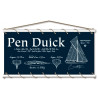 Toile tendue coton Pen Duick - Croquis - marine