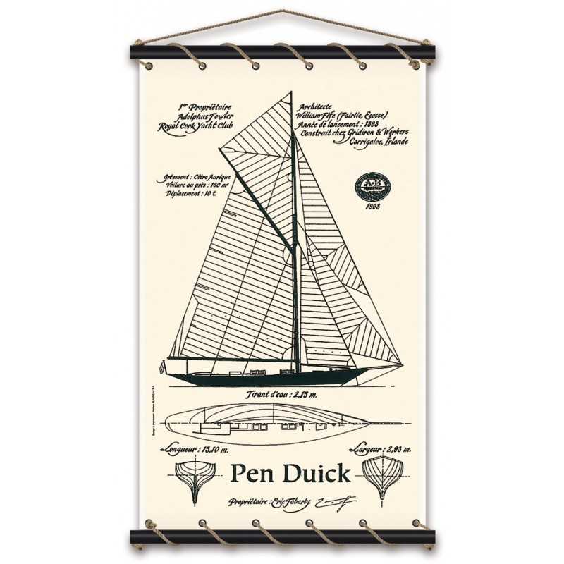 Toile tendue Pen Duick le plan - 80 x 130 cm