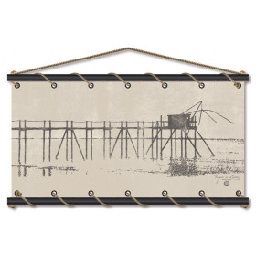 Toile tendue coton le Carrelet - blanc