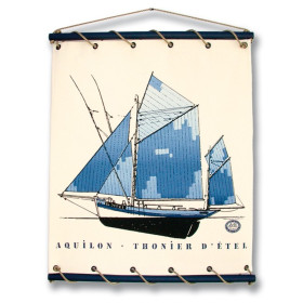 Toile tendue coton Aquilon - bleu