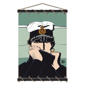 Toile tendue coton Corto Maltese - Marin - vert