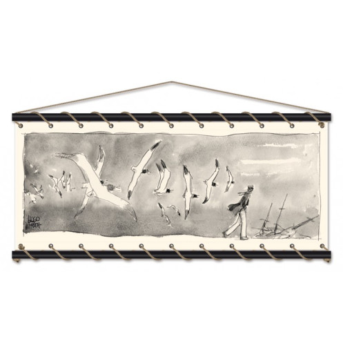 Toile tendue coton Corto Maltese - Plage Toile tendue coton Corto Maltese - Plage