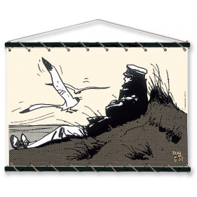 Toile tendue coton Corto Maltese - Dune - grand modèle - écru