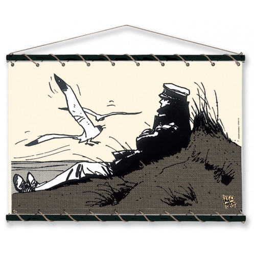 Toile tendue coton Corto Maltese - Dune - grand modèle - écru Toile tendue coton Corto Maltese - Dune - grand modèle - écru